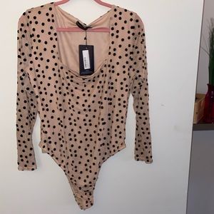 Polka Dot Mesh Bodysuit